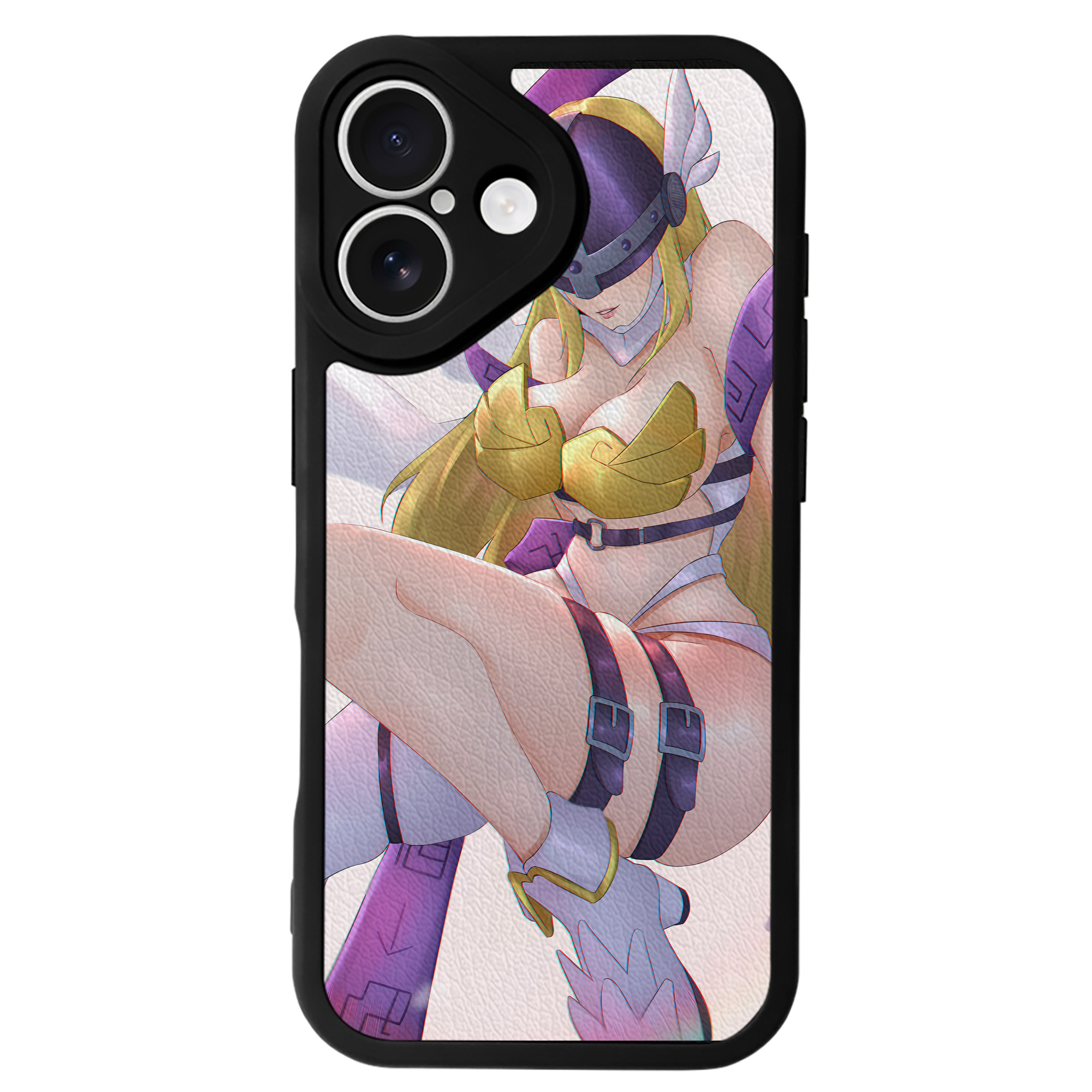 （画像用） Digimon デジタルモンスター/デジモン 【iPhone 16シリーズ対応】シリコンスマホケース（レザー調） 材質：シリコン